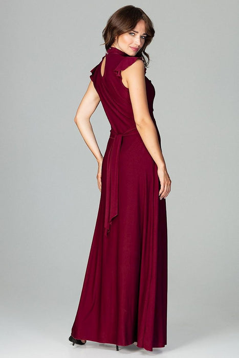 Chic Ruffled Maxi Evening Dress "Lenitif"