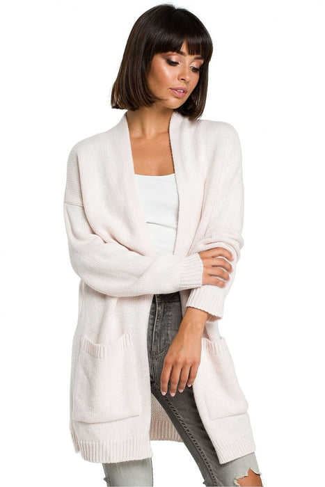 Open Front Long Sleeve Knit Cardigan