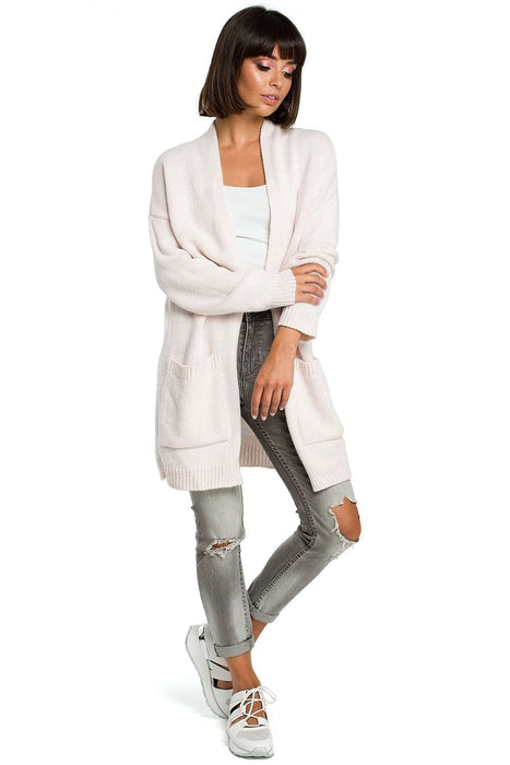 Open Front Long Sleeve Knit Cardigan