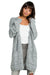 Open Front Long Sleeve Knit Cardigan