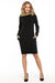 Sporty Urban Black Cotton Hooded Dress with Color-Block Accents