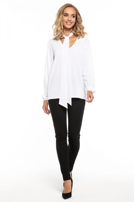 Elegant Chiffon Top with Stylish Tie Accent