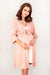 Cozy Pink Maternity Robe with 3/4 Sleeves