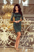 Chic Flared Green Lace Evening Gown by Numoco