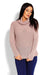 Trendy Turtleneck Peekaboo Knit Sweater