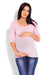 Elegant Maternity Knit Pullover with Peekaboo Design