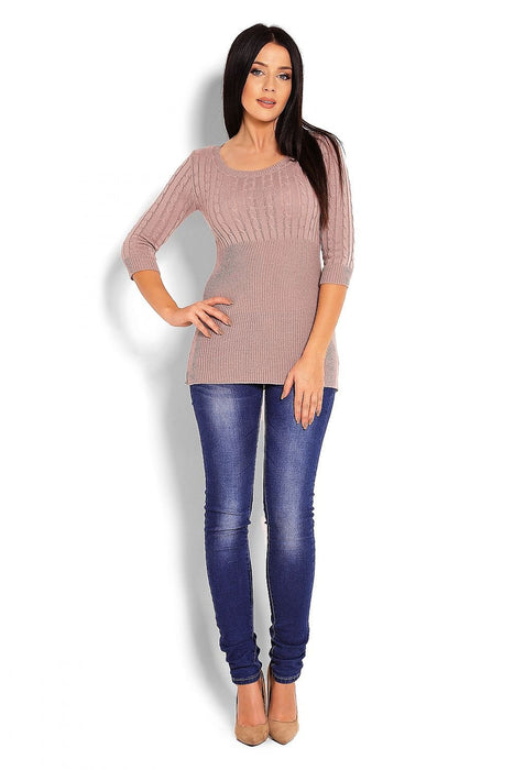 Elegant Braided Knit Jumper - Stylish and Comfortable Sweater