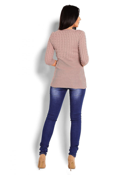 Elegant Braided Knit Jumper - Stylish and Comfortable Sweater