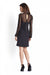 Chic Polka Dot Long Sleeve Mesh Dress - IVON Collection