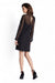 Chic Polka Dot Long Sleeve Mesh Dress - IVON Collection