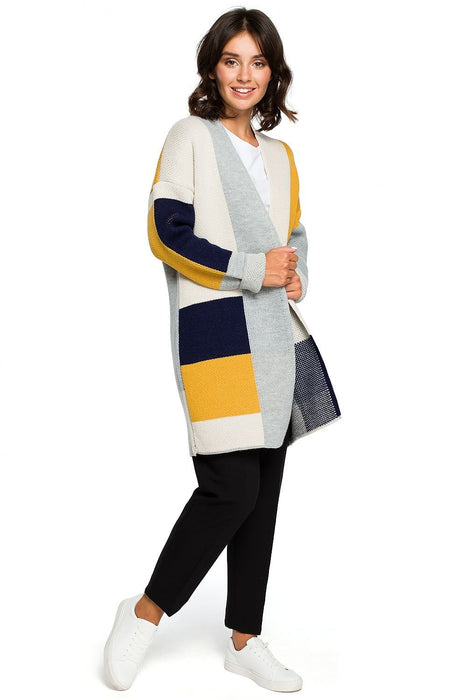 Chic Geometric Knit Cardigan for Effortless Elegance