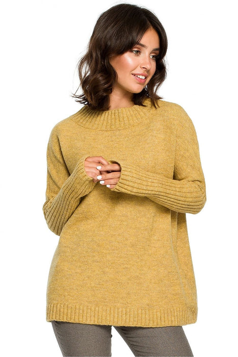 Elegant Kimono Sleeve Knit Sweater - Versatile Jumper BE