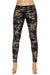 Elegant Chic Animal Print Stretch Leggings with Stylish Accents