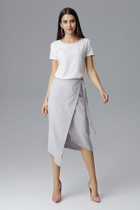 Asymmetrical Tie-Waist Elegance Skirt