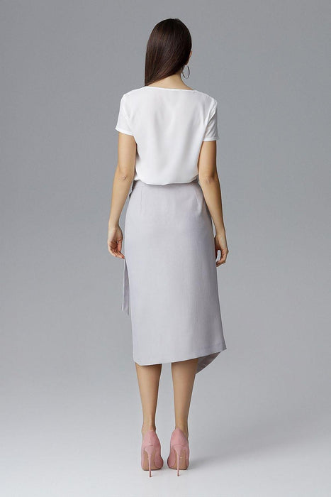 Asymmetrical Tie-Waist Elegance Skirt