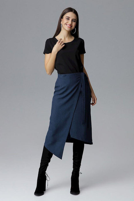 Asymmetrical Tie-Waist Elegance Skirt