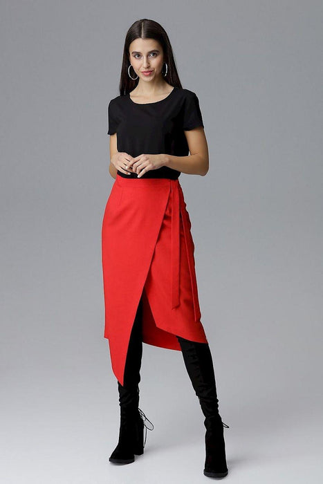 Asymmetrical Tie-Waist Elegance Skirt