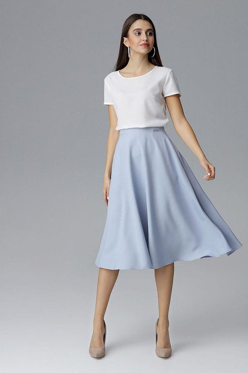 Chic Flared Skirt with Belted Waist for Effortless Elegance