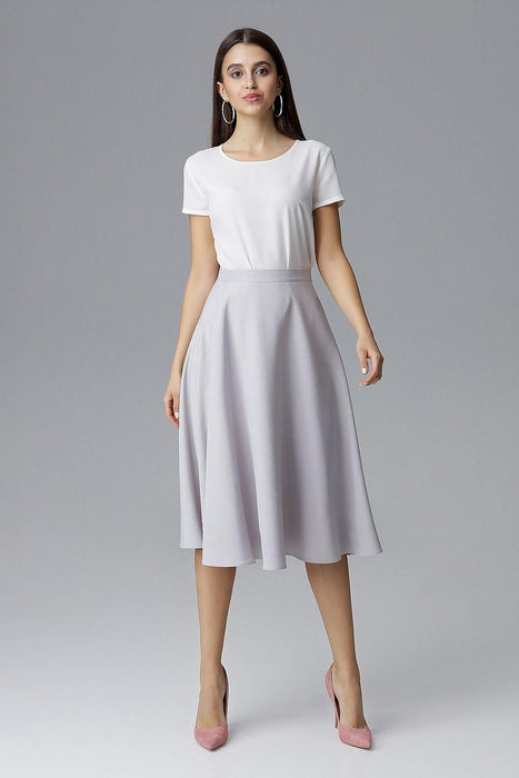 Chic Flared Skirt with Belted Waist for Effortless Elegance