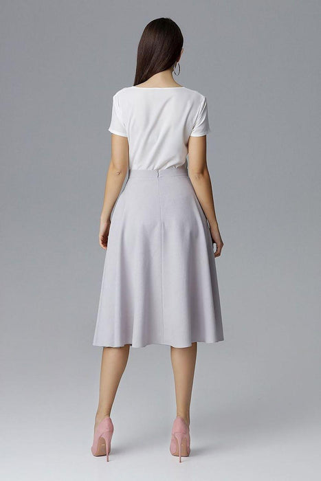 Chic Flared Skirt with Belted Waist for Effortless Elegance