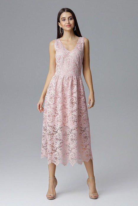 Elegant Lace Sleeveless Evening Dress