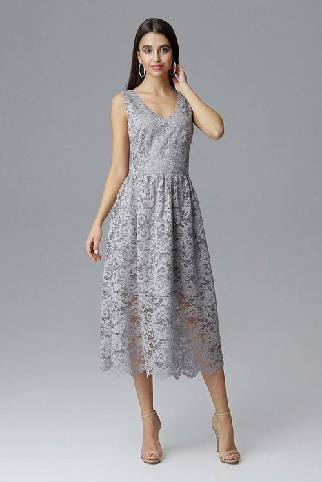 Elegant Lace Sleeveless Evening Dress