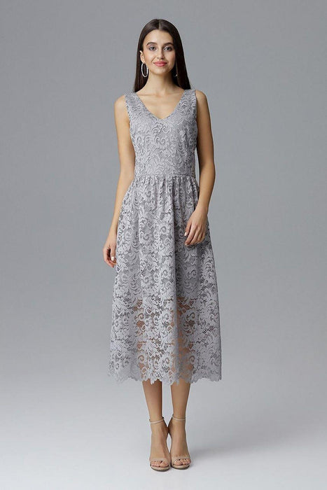 Elegant Lace Sleeveless Evening Dress