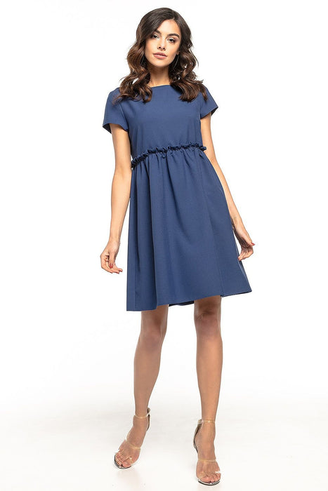 Elegant Ruffle-Accented Everyday Dress