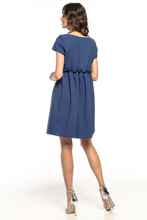 Elegant Ruffle-Accented Everyday Dress