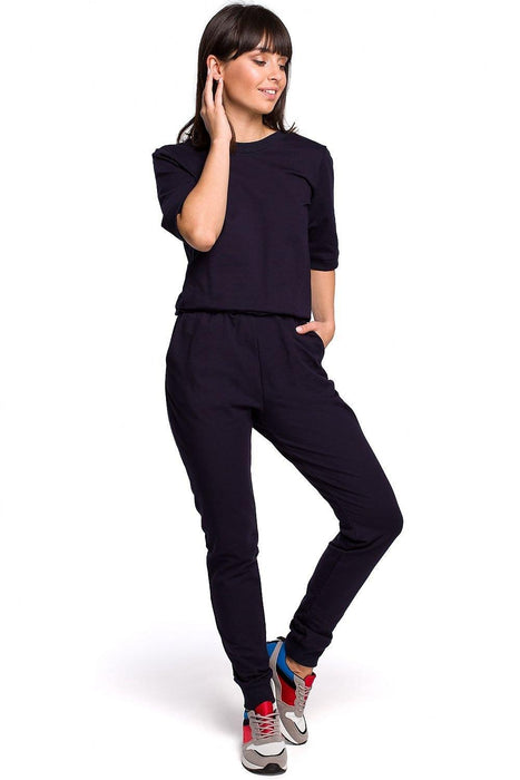 Stylish V-Neck Knit Jumpsuit for Ultimate Comfort