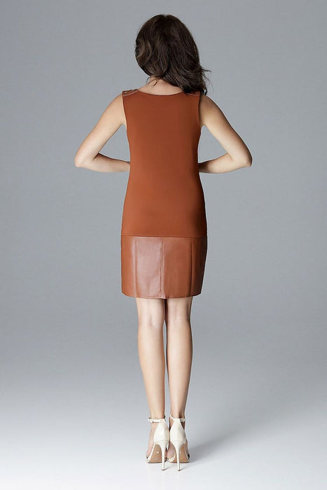 Stylish Eco-Friendly Sleeveless Dress with Button Embellishments