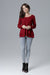 Chic Frill-Embellished Long Sleeve Blouse with Half-Round Neck