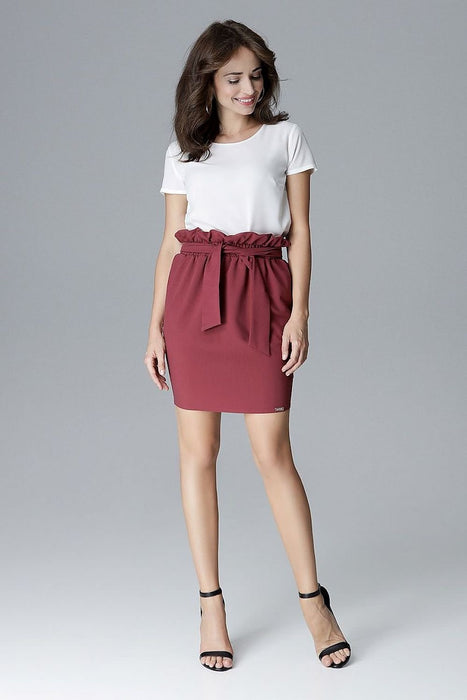 Elegant Pleated Skirt with Chic Tie Belt