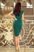 Chic Bottle Green Megan Cocktail Dress by Numoco