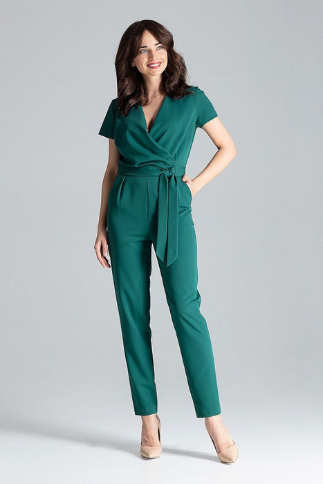 Sophisticated Waist-Tie Jumpsuit for Effortless Style