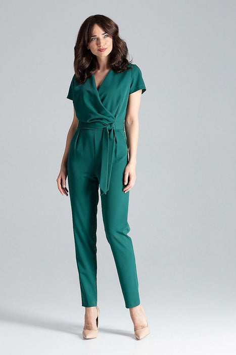 Sophisticated Waist-Tie Jumpsuit for Effortless Style