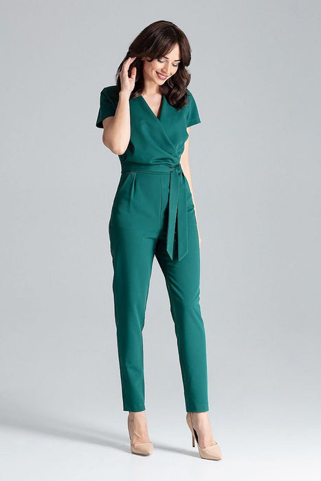 Sophisticated Waist-Tie Jumpsuit for Effortless Style