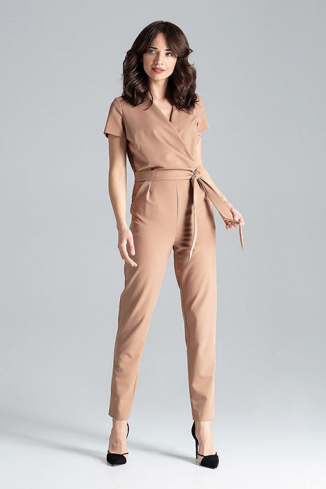 Sophisticated Waist-Tie Jumpsuit for Effortless Style