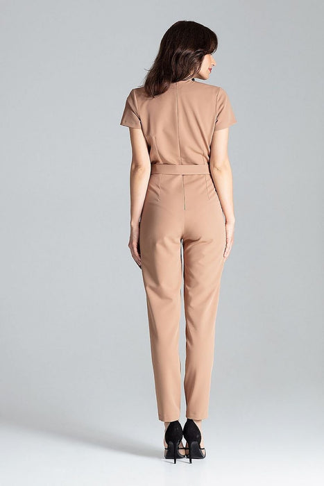 Sophisticated Waist-Tie Jumpsuit for Effortless Style