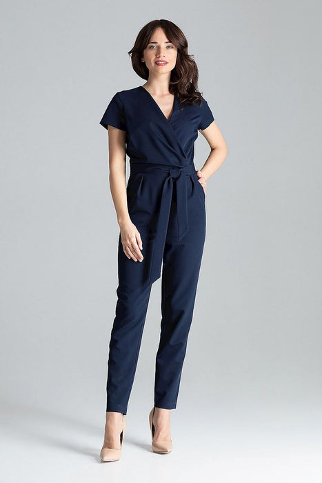 Sophisticated Waist-Tie Jumpsuit for Effortless Style