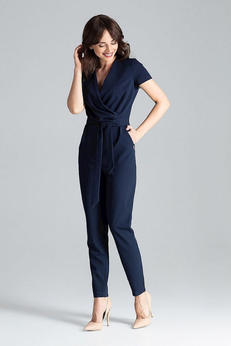 Sophisticated Waist-Tie Jumpsuit for Effortless Style