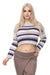 Trendy Striped Boat Neck Sweater