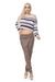 Trendy Striped Boat Neck Sweater