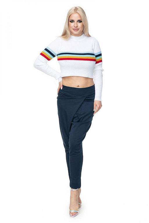 Colorful Striped Turtleneck Jumper