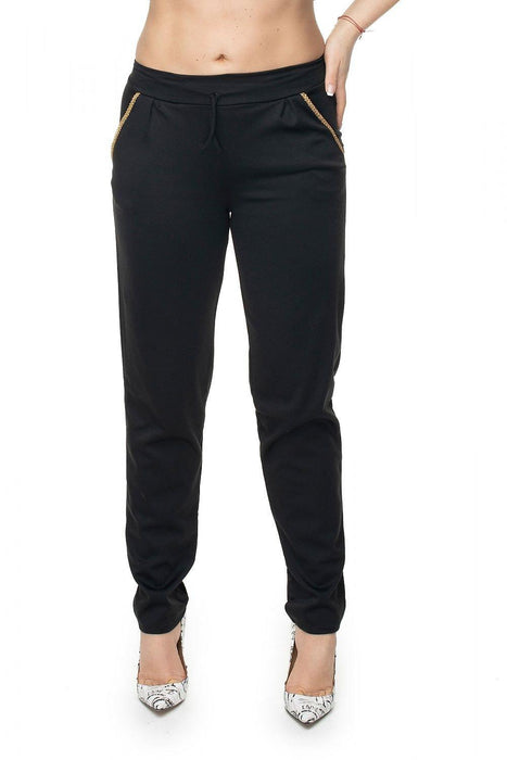 Golden Elegance Adjustable Waist Trousers