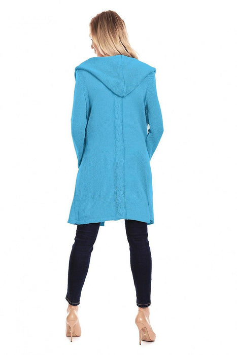 Chic Hooded Knit Cardigan with Functional Pockets - Your Fashion Staple