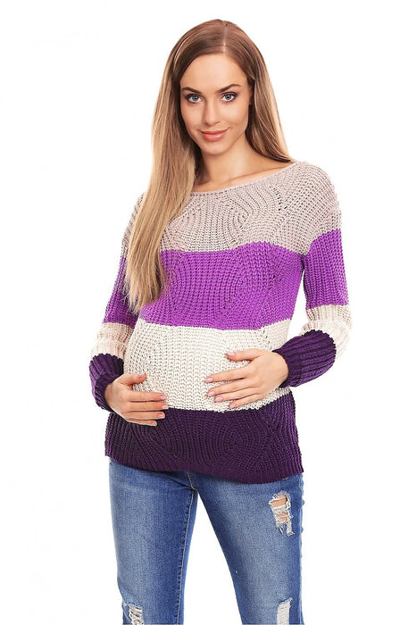 Pregnancy Chic Striped Cozy Sweater