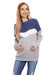 Stylish Boat Neck Knit Sweater for Expecting Mothers