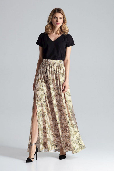 Elegant Side-Slit Maxi Skirt