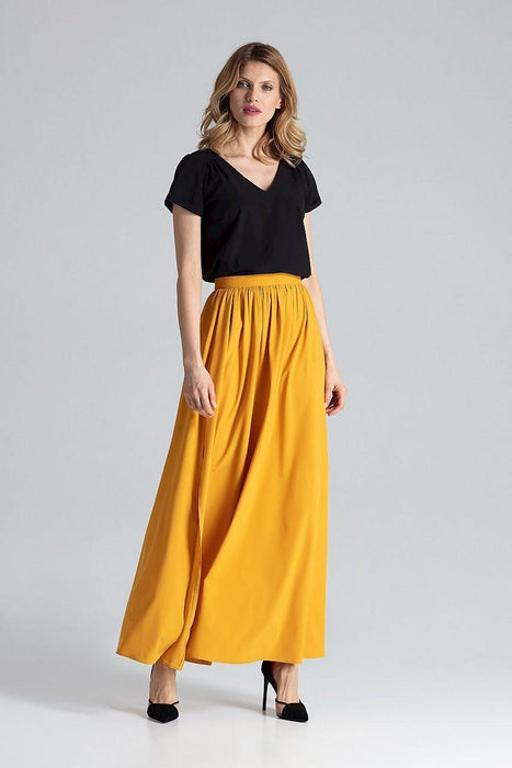 Elegant Side-Slit Maxi Skirt